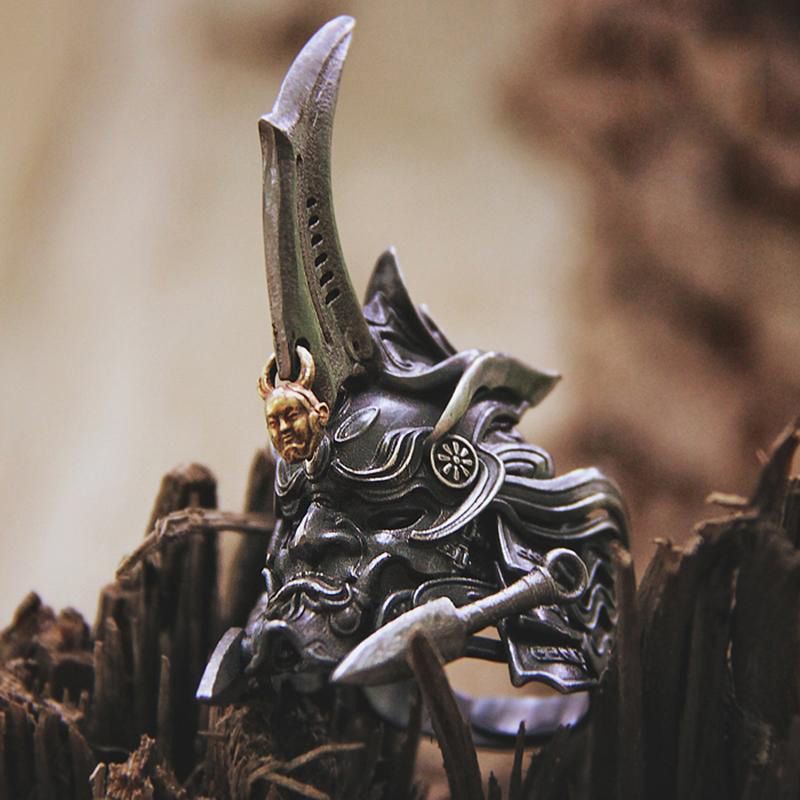 Mask Samurai Men's Retro Minority Senior Switchable Index Finger Ring