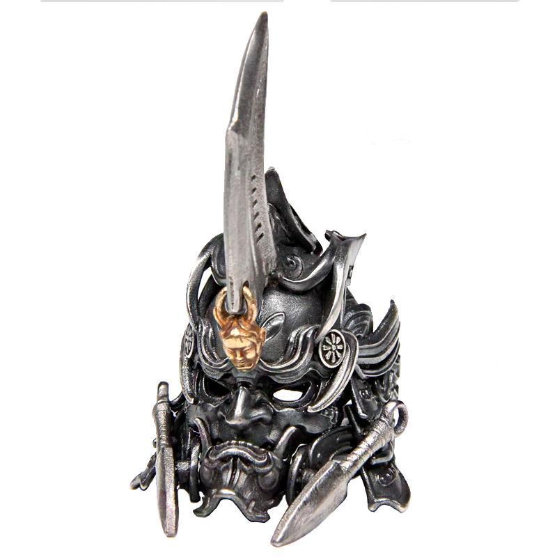 Mask Samurai Men's Retro Minority Senior Switchable Index Finger Ring